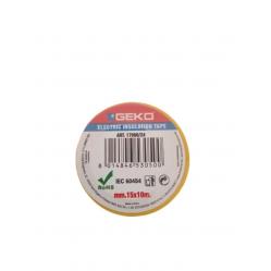 Insulating tape 15x10m YELLOW 17000/24 GEKO