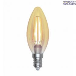 LED Bulb Filament E14 4W B35 2200K GOLD iLight