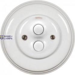 DOUBLE PUSHBUTTON WHITE GARBY Fontini 30-343-17-2