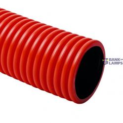 Flexible Halogen Free Double-Coated Corrugated Pipe Kopoflex Diameter 40 Mm, Red, Length 50 M