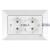Meridian White Two Gang Earthed Socket
