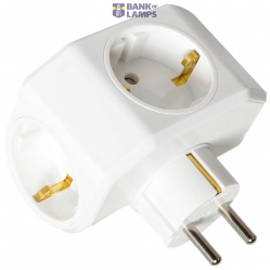 Socket Outlet Yonca Plus 3-Gang Earthed White