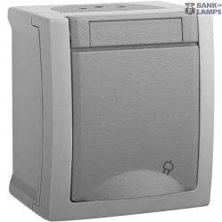 Pacific Grey (Quick Connection) Child Protected Earthed Socket