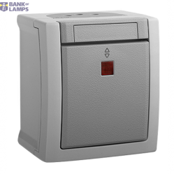 Pacific Grey (Quick Connection) Illuminated Two Way Switch