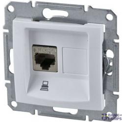 Sedna - single data outlet - RJ45 cat.5e UTP without frame white