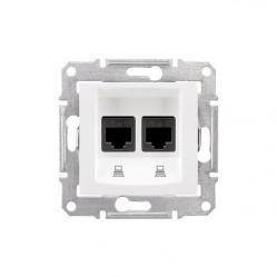 Sedna - double data outlet - RJ45 cat.5e UTP without frame white