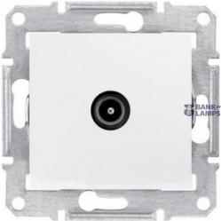 Sedna - TV connector - 1dB without frame white