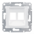 Connector Sedna, UTP, Cat 6, White, Plate, Double; AMP, MOLEX, KELINE, Cat 5e, (Wo)