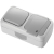 Palmiye Grey Switch + Earth Socket Hor CP (Quick Connection)