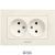 Karre Plus Beige Two Gang Socket