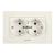 Karre Plus Beige Two Gang Earthed Socket