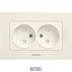 Karre Plus Beige Two Gang Socket Child Protection