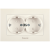 Karre Plus Beige Child Protected Double Earth Socket
