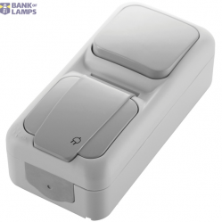 Palmiye Grey Switch + Earth Socket Ver CP (Quick Connection)