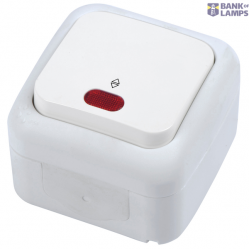 Palmiye White (Quick Connection) Illuminated Two Way Switch