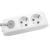 X-tendia White Two Gang Eart Soc Switch CP