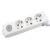 X-tendia White Three Gang Earth Soc w. Switch&Shutter