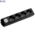 X-tendia Black Four Gang Socket Switch Earth CP