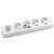 X-tendia White Four Gang Socket Switch Earth CP