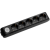 X-tendia Black Five Gang Socket Switch Earth CP