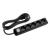 X-tendia Black Five Gang Soc Switch Earth Cab CP 1,5M