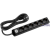 X-tendia Black Six Gang Socket Switch Earth Cable CP 3M