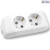 X-tendia White Two Gang Earth Socket CP