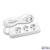 X-tendia White Three Gang Earth Soc w. Cab. & Shutter 5M