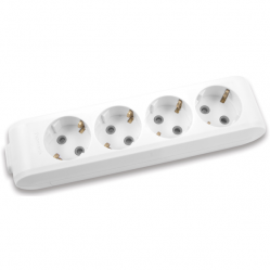 X-tendia White Four Gang Earth Socket CP