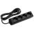 X-tendia Black Four Gang Earth Socket with Cable CP 3M