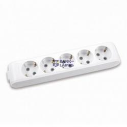 X-tendia White Five Gang Earth Socket CP