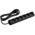 X-tendia Black Six Gang Earth Socket with Cable CP 5M