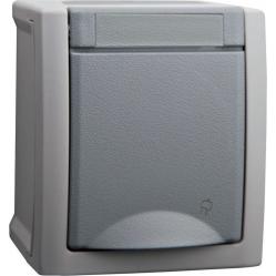 Pacific Grey Earthed Socket (Screw Connection)