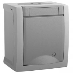 Pacific Grey UPS Socket Child Protection (Screw Connection)