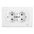 Karre White Two Gang Earthed Socket