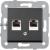 Novella-Trenda Black Two Gang Data Socket (2xCAT5)