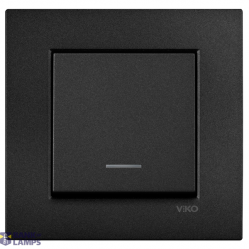 Novella-Trenda Black (Quick Connection) Illuminated Two Way Switch
