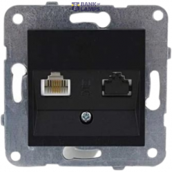 Novella-Trenda Black Data+Numerical Phone Socket (Jacksız)
