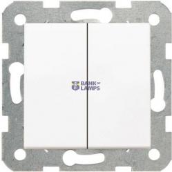 Karre-Meridian White (Quick Connection) Two Gang Switch