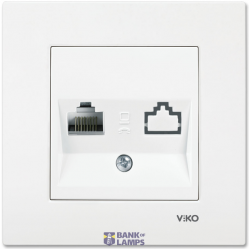 Karre White One Gang Data Socket (CAT5)