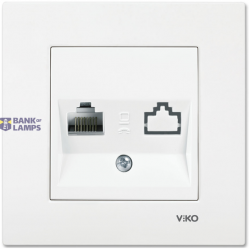 Karre White One Gang Data Socket (CAT6)