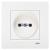 Karre-Meridian White (Quick Connection) Socket + Button/Cover