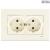 Karre Beige Two Gang Earthed Socket