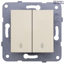 Karre-Meridian Beige (Quick Connection) Two Gang Switch-Two Way Switch