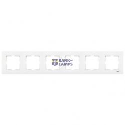 Karre Accessory White Six Gang Frame