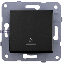 Novella-Trenda Black (Quick Connection) Illuminated Light Switch