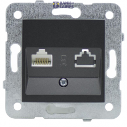 Novella-Trenda Black One Gang Data Socket (CAT6)