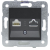 Novella-Trenda Black One Gang Data Socket (CAT6)