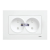 Karre White Two Gang Socket Child Protection