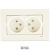 Karre Beige Two Gang Socket Child Protection